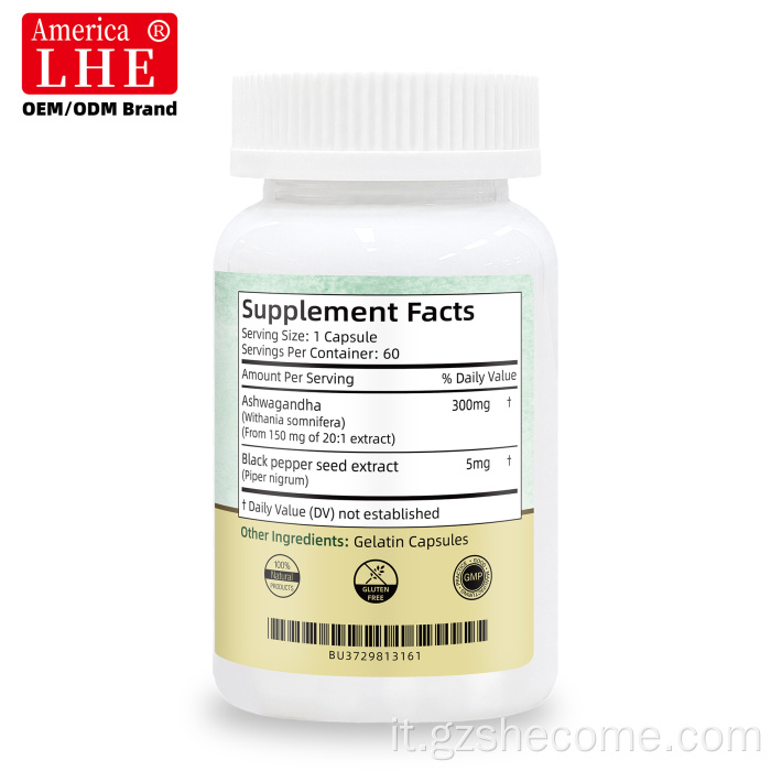 Integratore biologico Shecome Ashwagandha per adulti antistress